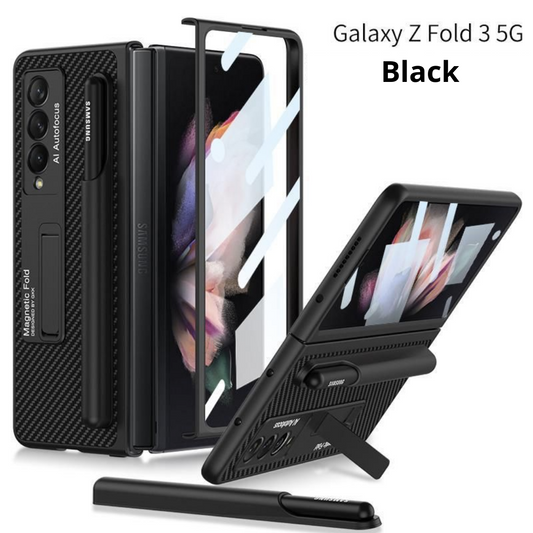 Samsung Galaxy Z Fold 3 Ultra Thin Back Stand Case With S-Pen Holder