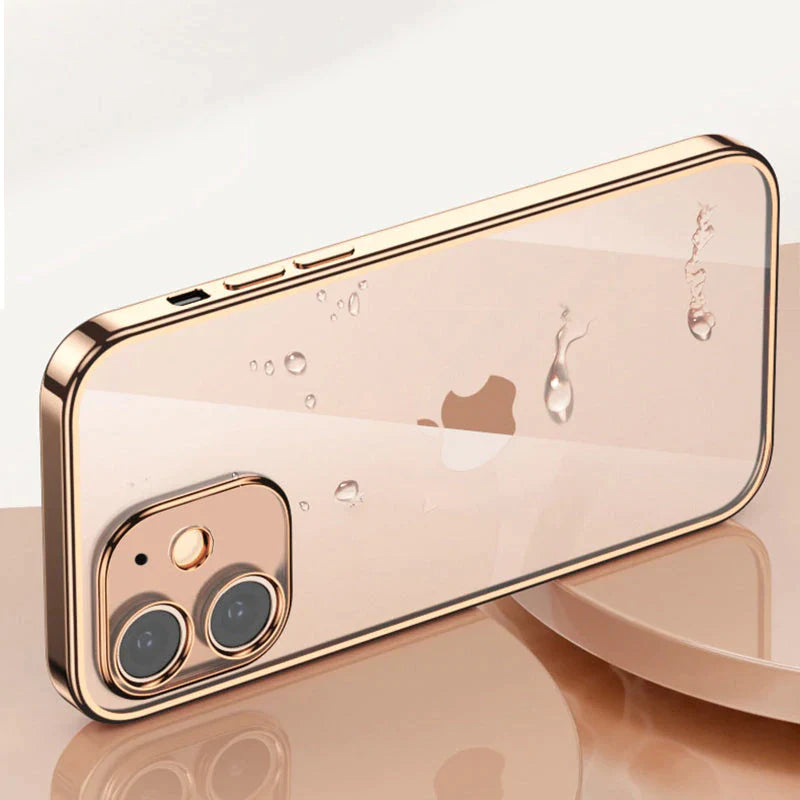 iPhone 12 Series Electroplating Silicone Transparent Glitter Case