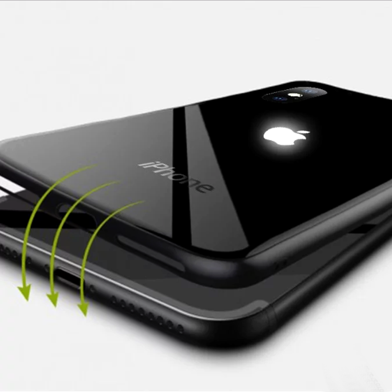 iPhone XR LED Logo Glass Back Case