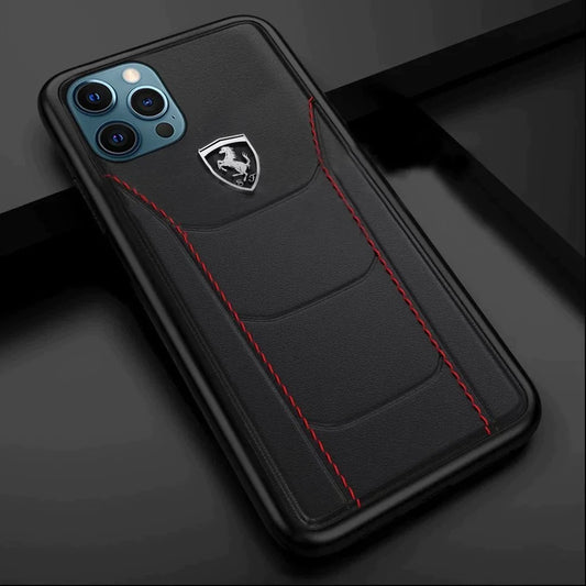 Ferrari® Iphone Series Genuine Leather Crafted Limited Edition Case