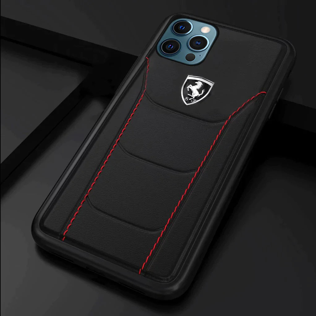 Ferrari® Iphone Series Genuine Leather Crafted Limited Edition Case