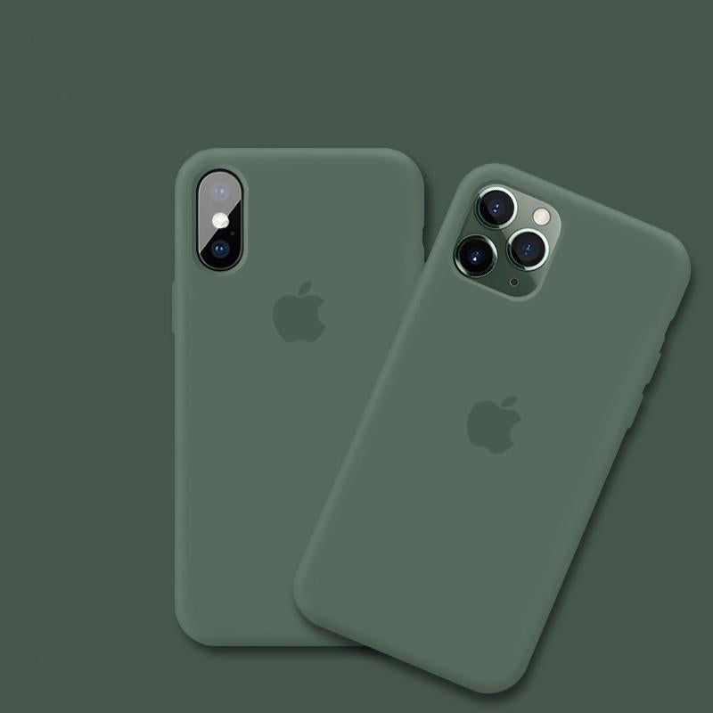 Liquid Silicon Camera Closed Case For iPhone 11 (With Logo)