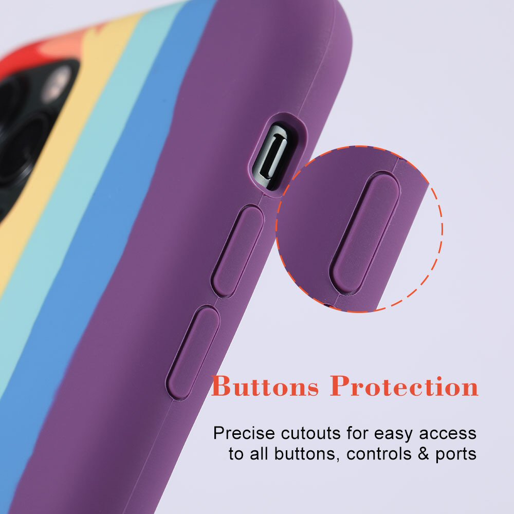 Rainbow Soft Silicon Case For iPhone 11