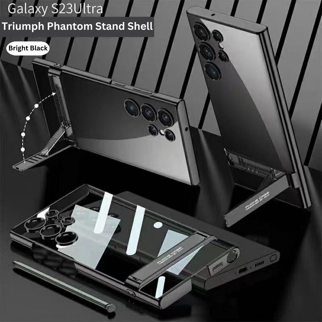 Shockproof Ultra Transparent Stand Case For Galaxy S23 Ultra
