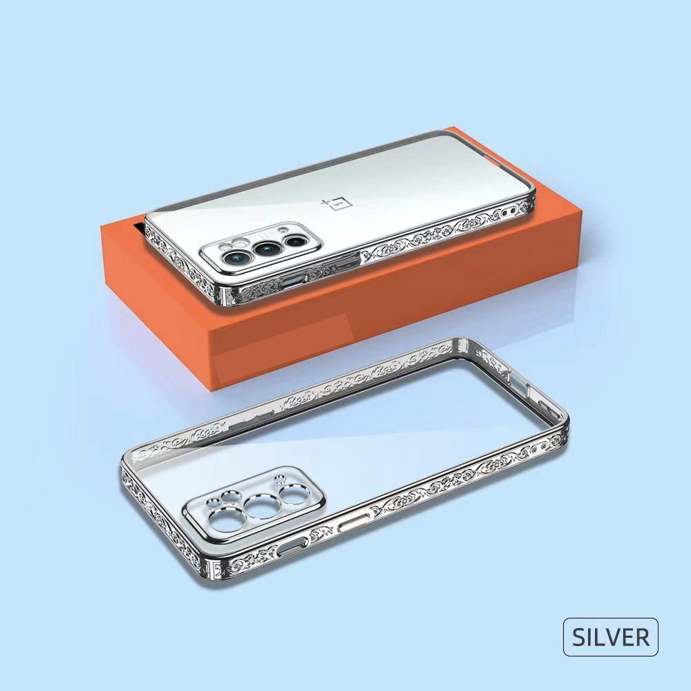 OnePlus Series Electroplating Boarder Designed Transparent Glitter Case