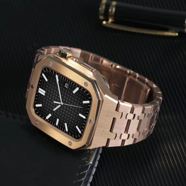 Premium Luxury Stainless Steel & Modification Kit Metal Case Straps For Smart Watch ( 44MM 45MM)