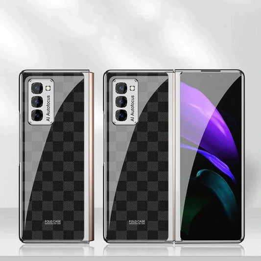 Galaxy Z Fold3 Check Pattern Glass  Case