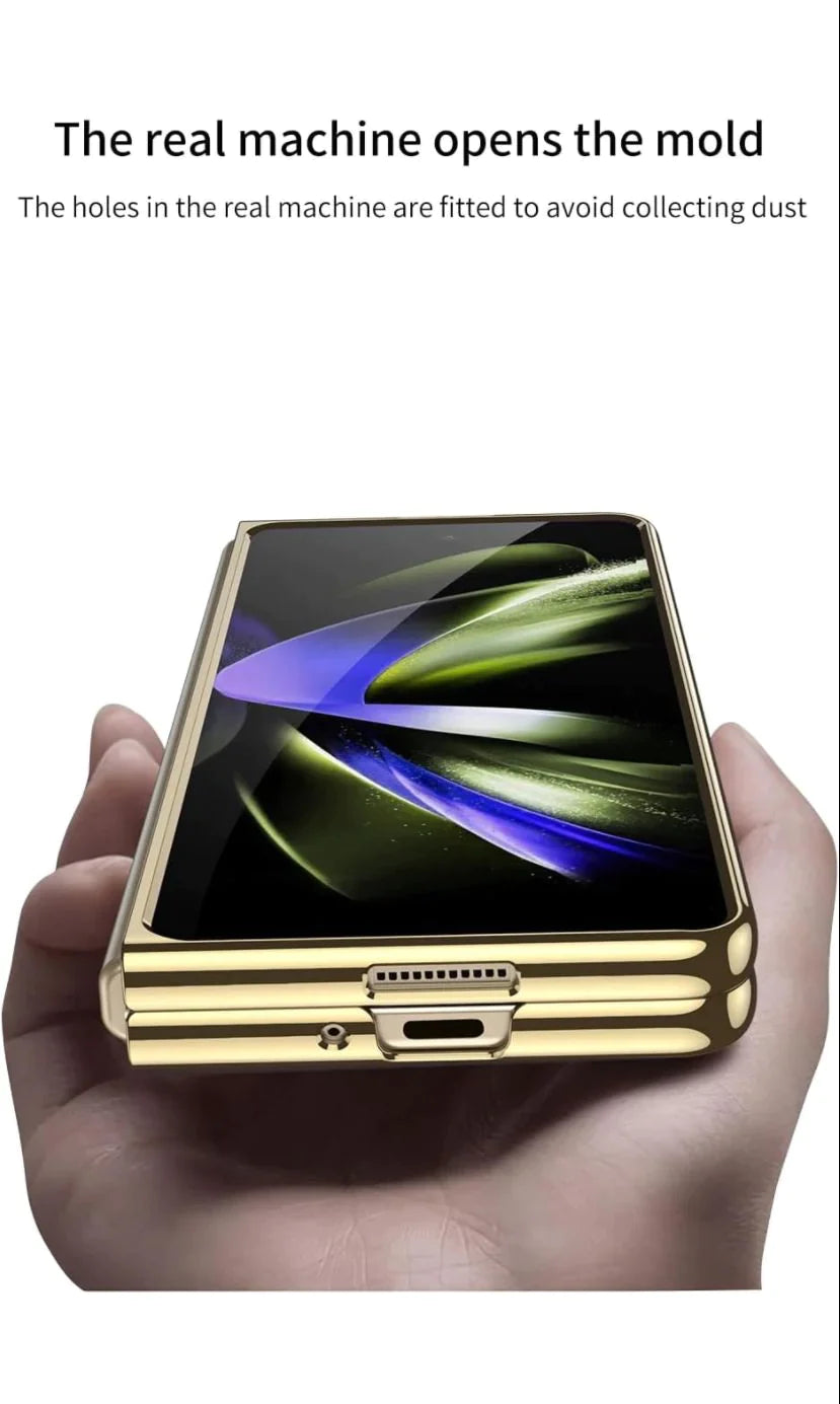 Samsung Galaxy Z Fold 5 Series Chrome Ultra-Thin Protective Case-Silver