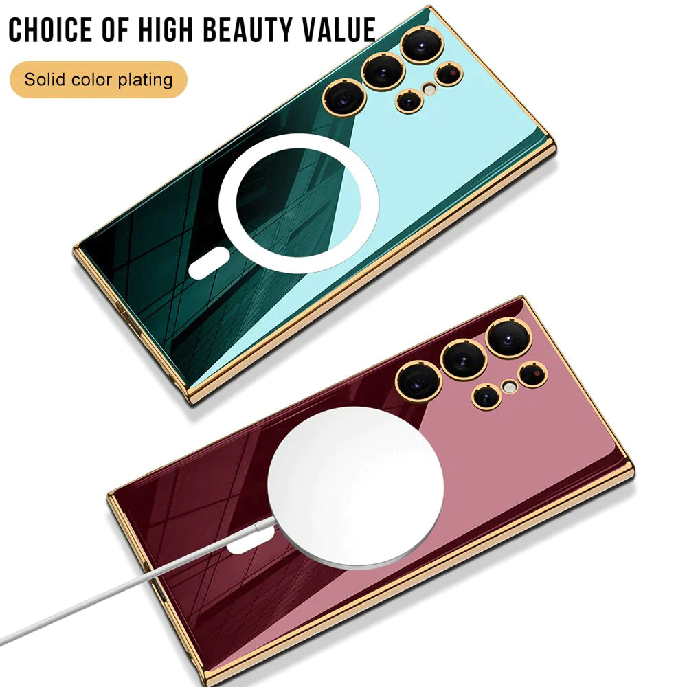 SOLID COLOR MAGNETIC CASE FOR SAMSUNG GALAXY S24 ULTRA