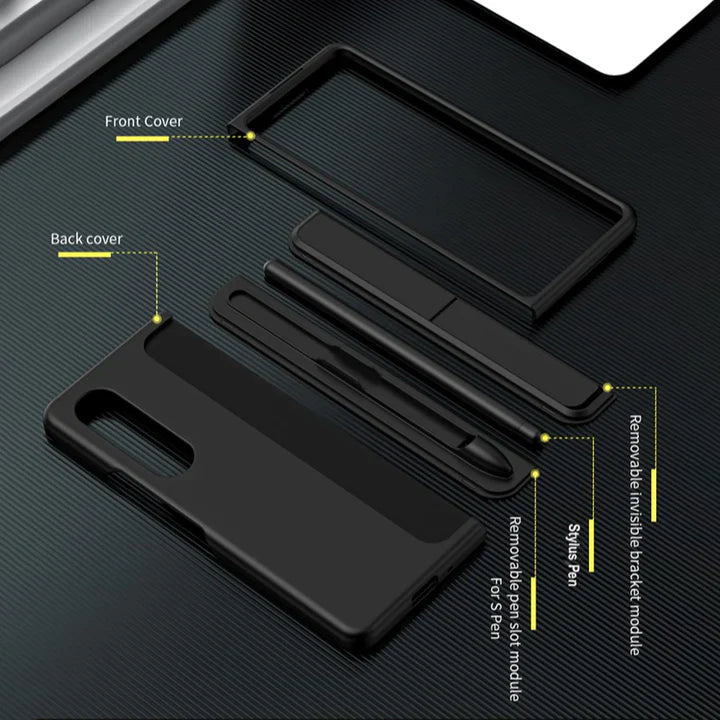 Galaxy Z Fold  Series Detachable Pen Holder Kickstand Case