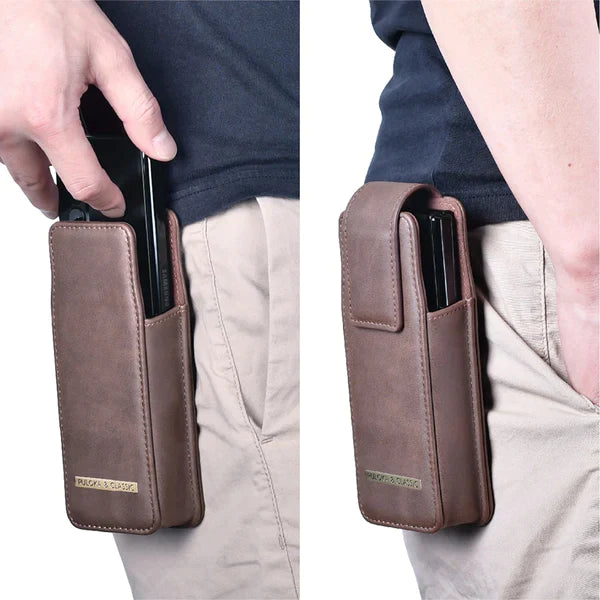 Luxury LEATHER POUCH BELT CLIP HOLSTER CASE FOR GALAXY Z FOLD SERIES PHONES