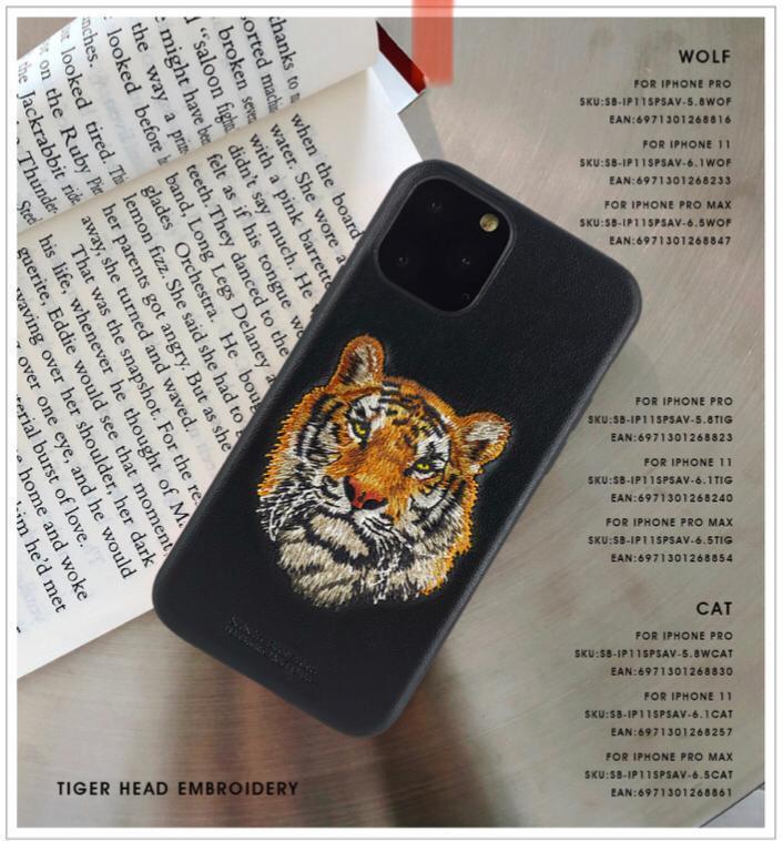 Santa Barbara Leather Tiger Case Cover for Apple iPhone 14 Series
