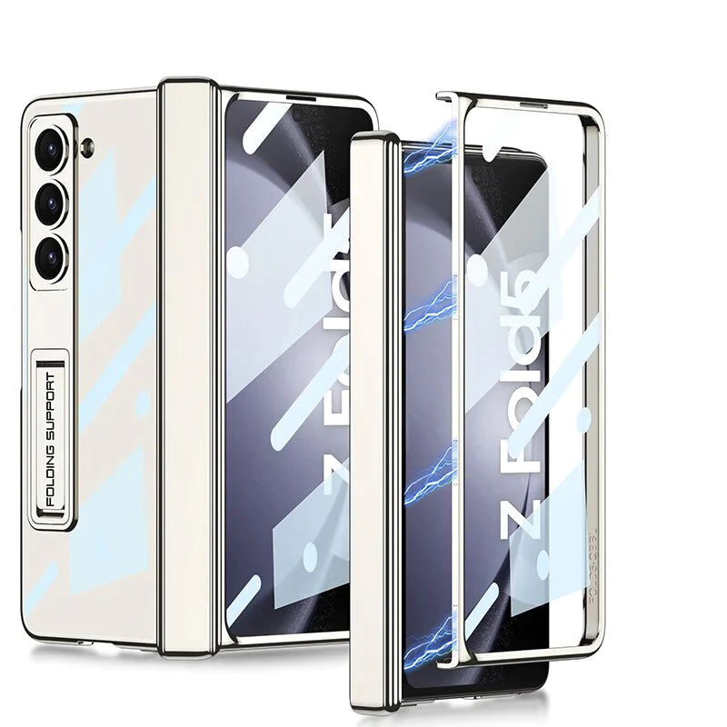 TRANSPARENT MAGNETIC HINGE CASE WITH STAND FOR SAMSUNG GALAXY Z FOLD 5