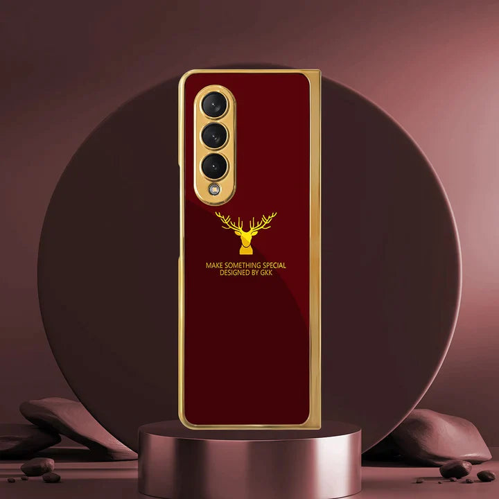 Deer Pattern Glass Case Samsung Galaxy Z Fold Series