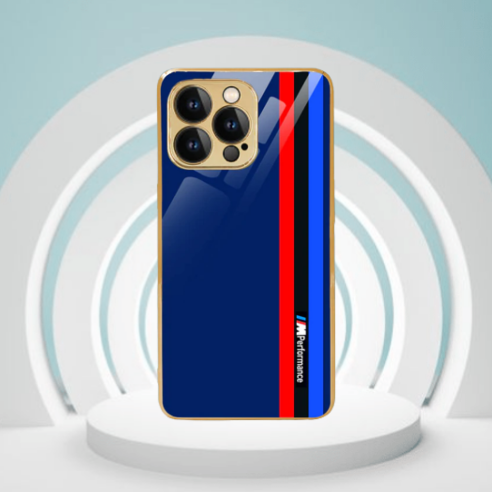 Designer Glass Back Case/Cover for Apple iPhone 13-Series(Blue-Multicolor)
