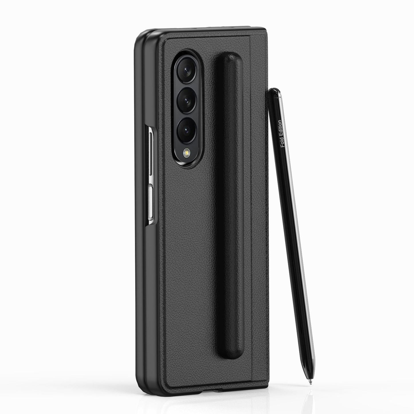 Galaxy Z Fold 3 Newest Anti Drop PU Leather Flip Full Cover With Pen Holder