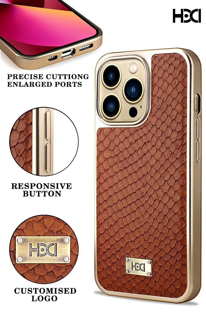 PU Leather Crocodile Pattern Protective Back Case For iPhone Series