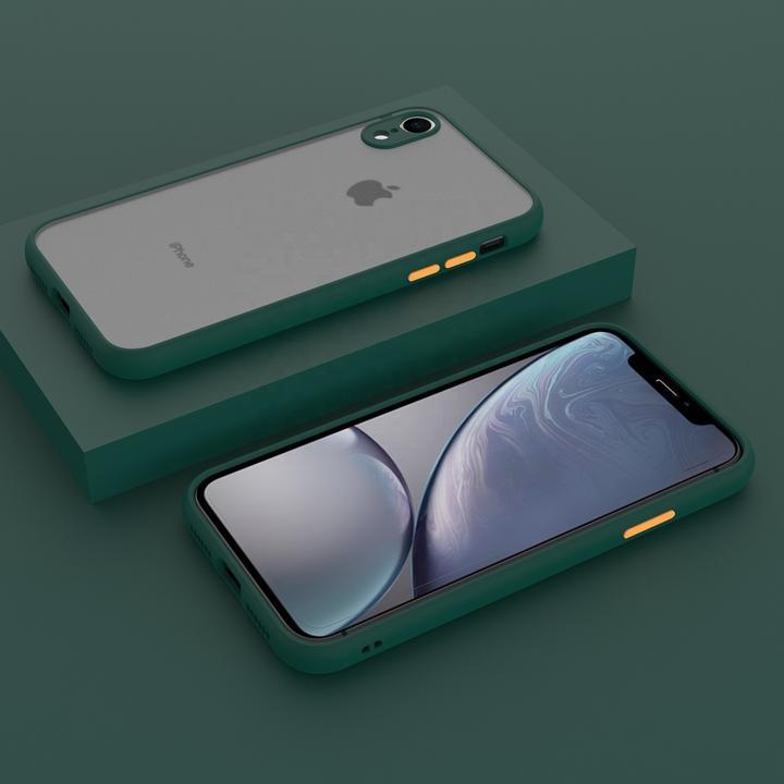 Smoke Silicon Matte Camera Closed Case For iPhone XR