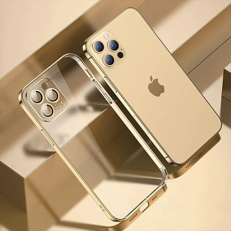 iPhone 11 All Series Electroplating Silicone Transparent Glitter Case
