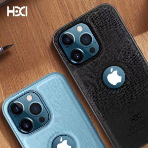 HBD Luxury Logo Cut Leather Case For iPhone 13 Series
