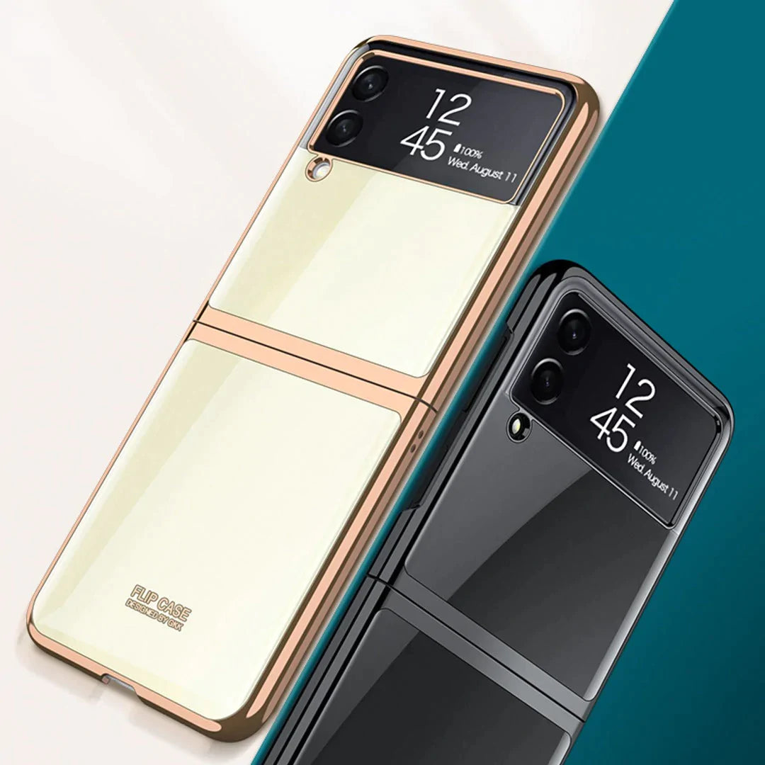 Galaxy Z Flip 4 Premium Transparent Glitter Back Case